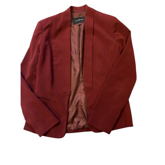 Banana Republic Factory Cutaway Blazer Burgundy Size 2 - Picture 4 of 8